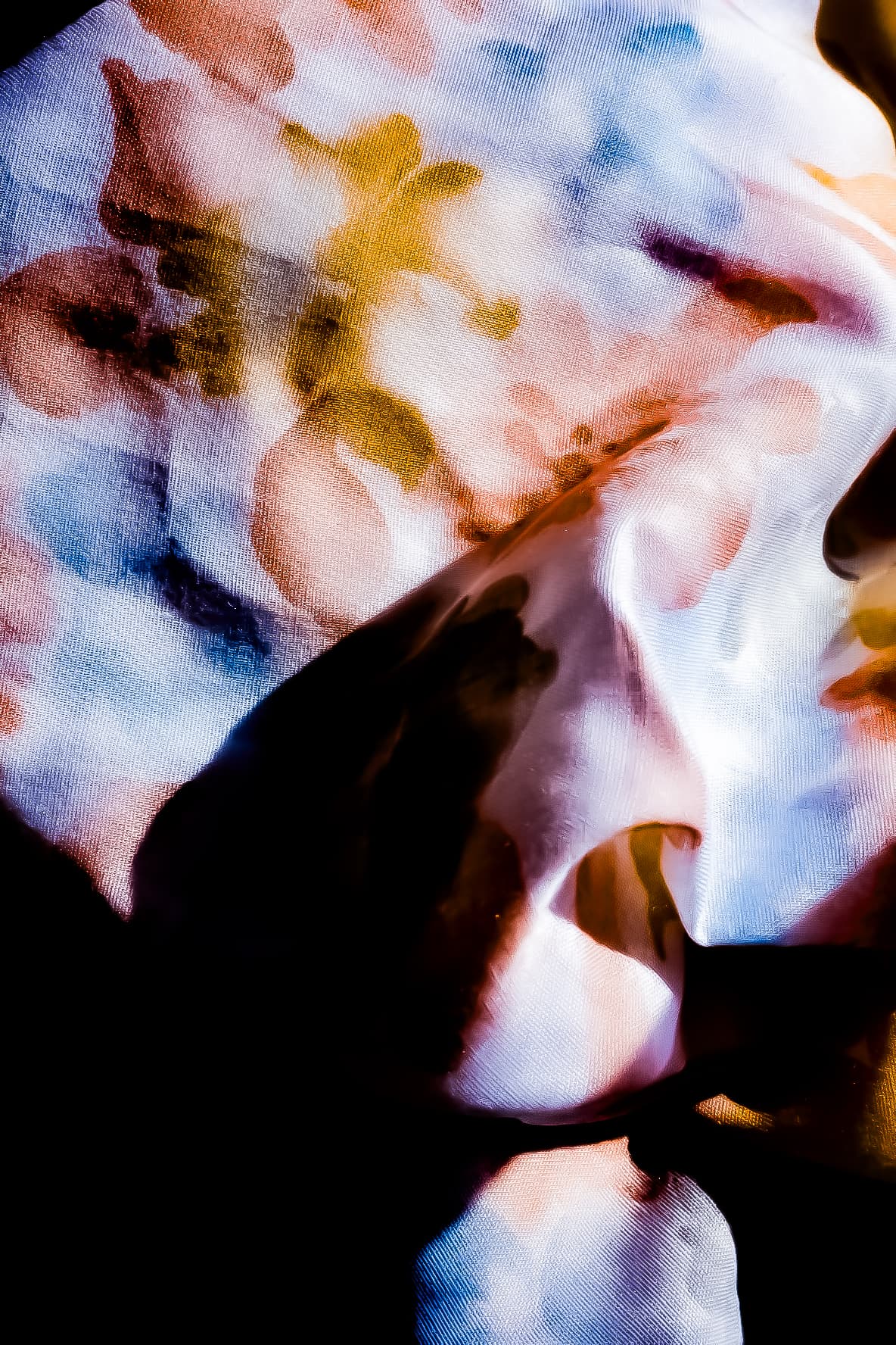 Floral textile close-up